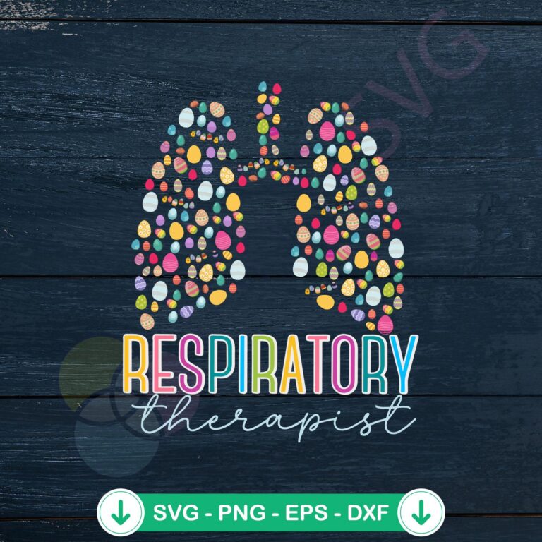 Respiratory Therapist Easter Egg SVG Designs - Cute Graphic Files 2 Respiratory Therapist Easter Egg SVG file, cricut svg cutting file
