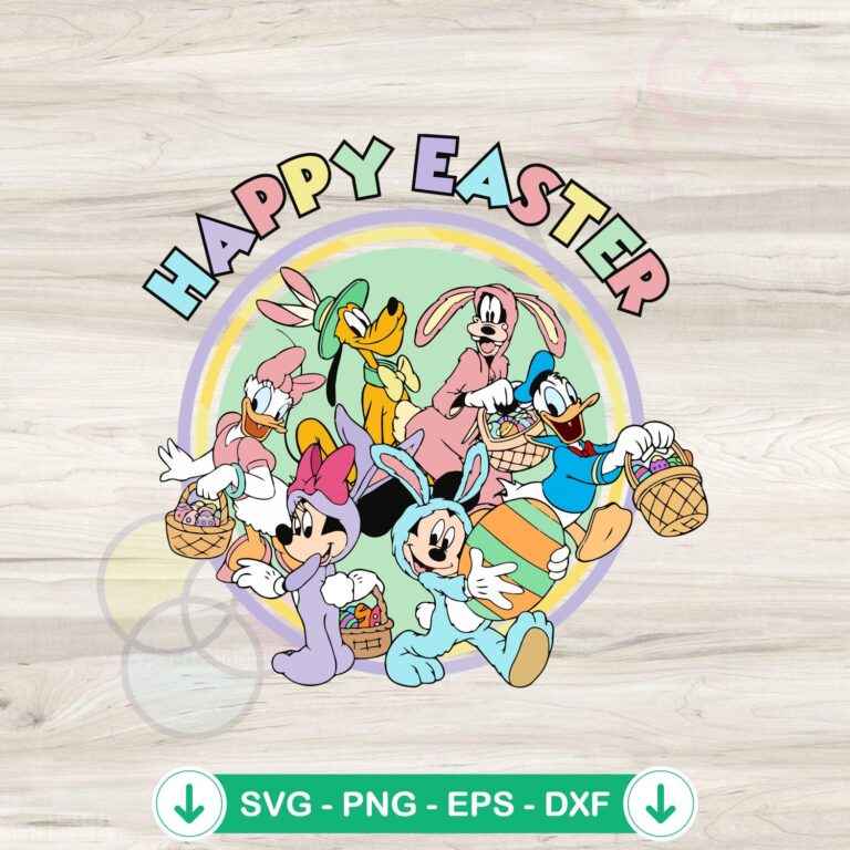 Disney Easter Day Mickey & Friends Cosplay SVG file