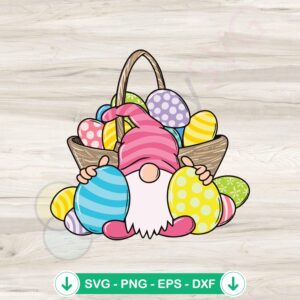 Happy Easter Egg Gnome svg file for Cricut cutting machine