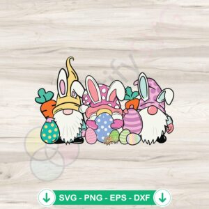 Happy Easter Gnomies svg file for cricut cutting machines