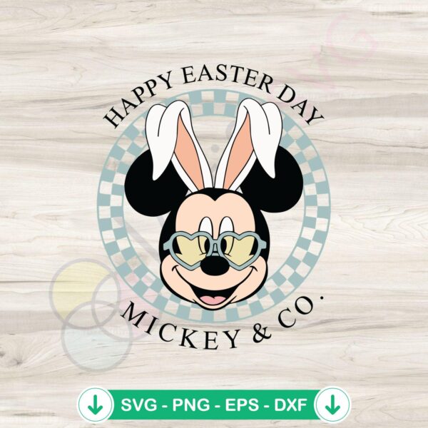 Easter Bunny Ear Mickey Mouse SVG file for cutting machine