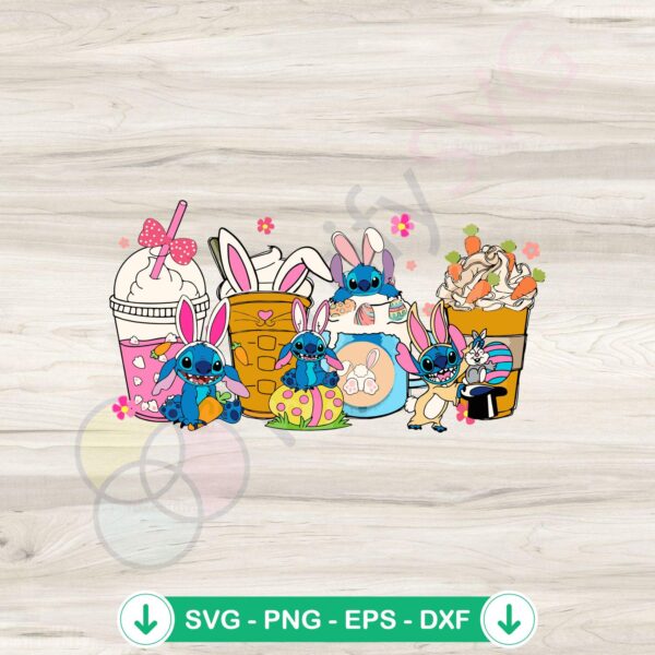 Easter Day Stitch Coffee Cup SVG file for Cricut cutting