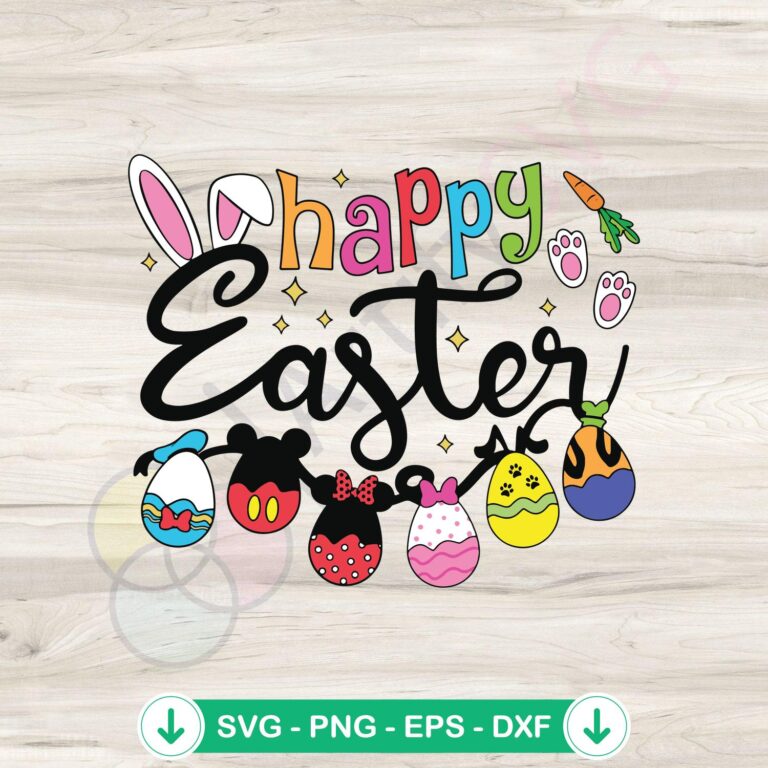 Disney Mickey and Friends Easter Egg svg file for cricut