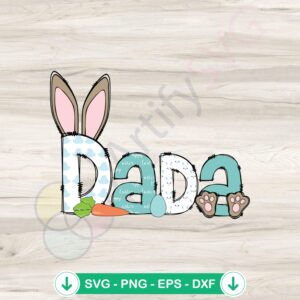 Dada Bunny Ear SVG file suitable for Cricut cutting machine