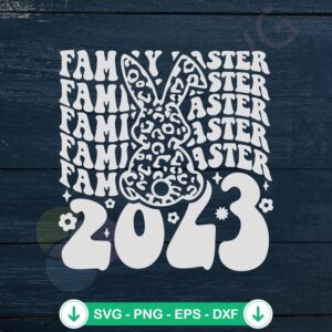 Family Easter 2023 Bunny SVG bundle cut file for Cricut