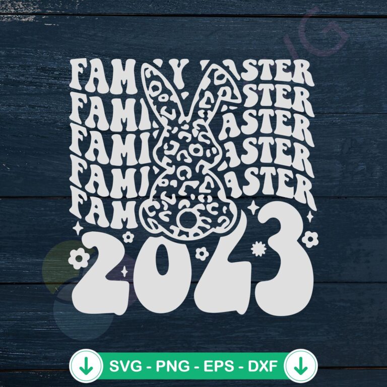 Family Easter 2023 Bunny SVG Bundle for Cricut & Sublimation Files 2 Family Easter 2023 Bunny SVG bundle cut file for Cricut