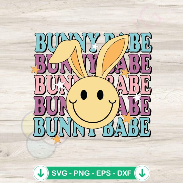 Cute Bunny Babe Easter SVG file for cricut svg cutting file
