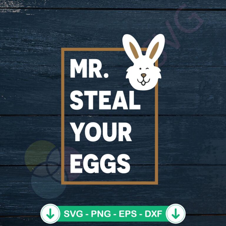 Mr Steal Your Egg Baby SVG Cutting Files: Funny Easter Bunny Design 2 Mr Steal Your Egg Baby svg file design for Cricut cutting