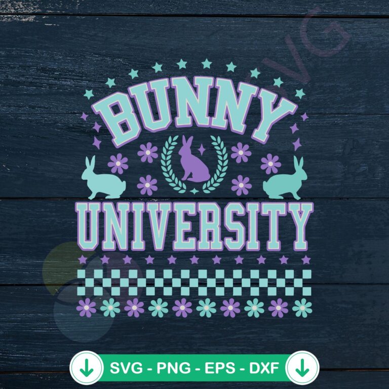 Easter Bunny SVG Cutting Files - Bunny University Happy Easter Collection 2 Easter Bunny SVG file - Bunny University Happy Easter collection