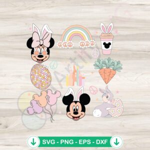 Disney Cartoon Easter Egg SVG file for Cricut cutting machine