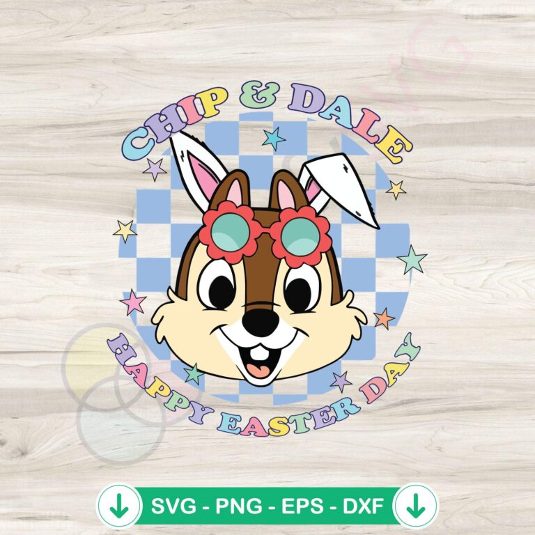 Chip and Dale Easter Day Disney Couple SVG | Digital Download 2 Chip and Dale Easter Day Disney couple SVG file for Cricut