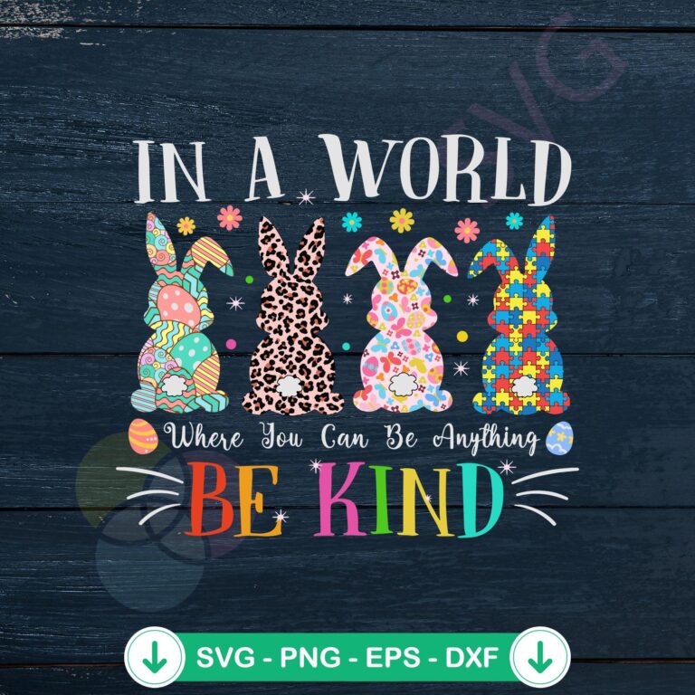 Be Kind SVG Autism Easter Day SVG Instant Download - Kindness Quotes SVG 2 Be Kind SVG file for Autism Easter Day - cricut cutting file