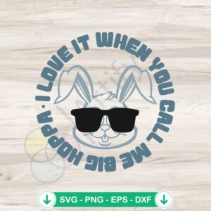 Funny Easter Bunny svg file for Cricut projects - Big Hoppa