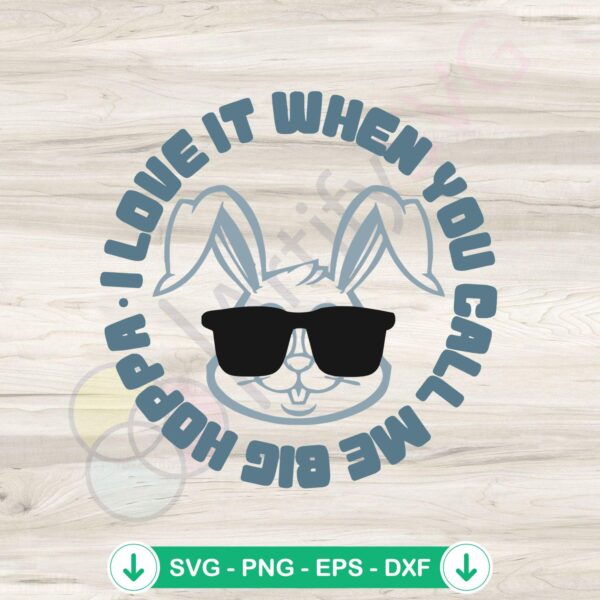 Funny Easter Bunny svg file for Cricut projects - Big Hoppa