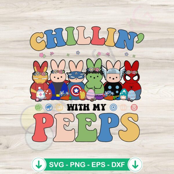 Chillin' With My Peeps SVG file for Cricut cutting machine