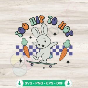 Cute Easter Bunny Hip Hop SVG file for Cricut cutting