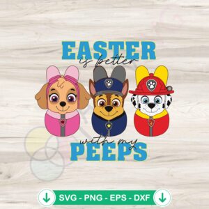 Funny Easter Paw Patrol SVG file for Cricut cutting machine