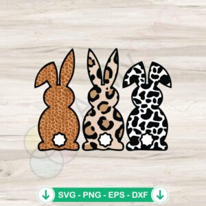Easter Leopard Bunny SVG file for cutting machines, cricut svg