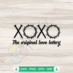 Xoxo Love Letters SVG file for Easter themed DIY projects