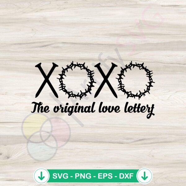 Xoxo Love Letters SVG file for Easter themed DIY projects
