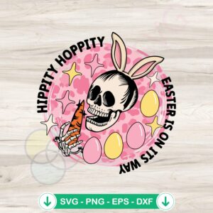 Hippity Hoppity Easter Skeleton SVG file for Cricut cutting machine