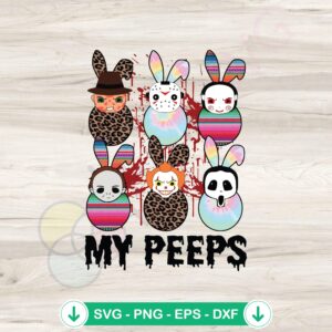 My Peeps Horror Movie Characters svg file for Cricut cutting