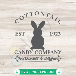 Cottontail Candy Company SVG file for Cricut cutting machine