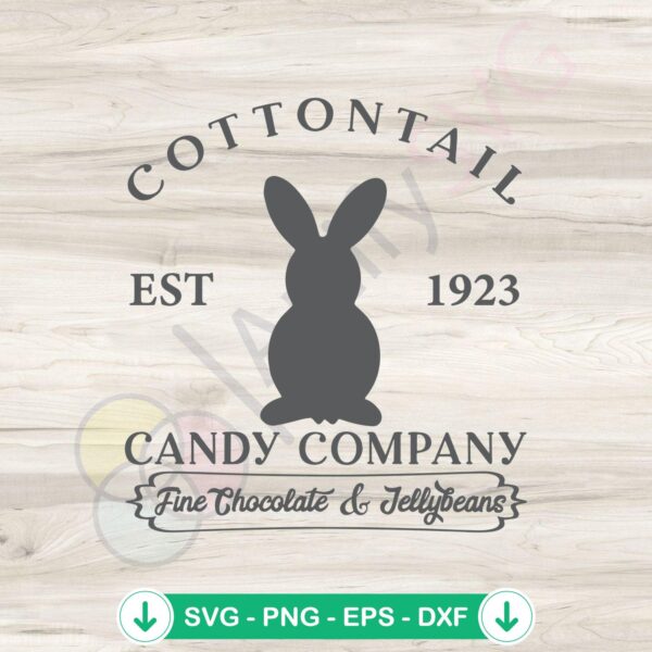 Cottontail Candy Company SVG file for Cricut cutting machine
