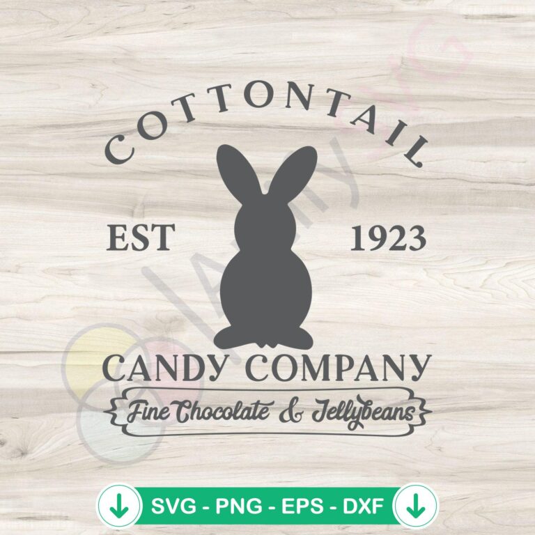 Cottontail Candy Company SVG file for Cricut cutting machine