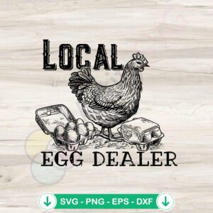 Local Egg Dealer Easter SVG file for cricut cutting