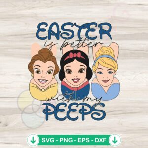 Easter Disney Princess Peeps SVG file for cutting machines