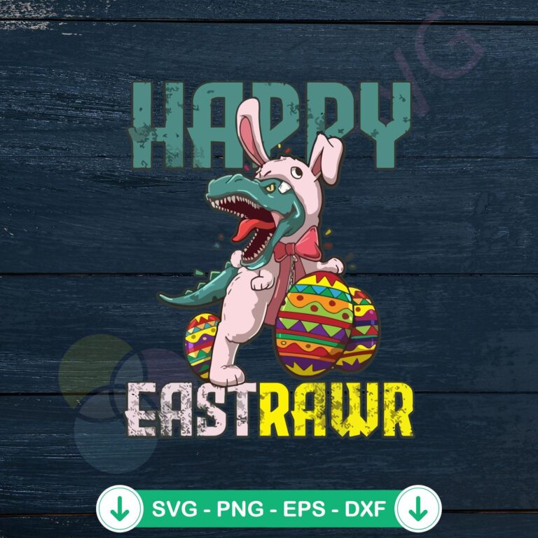 Dino Bunny Easter Day svg file for cutting machine