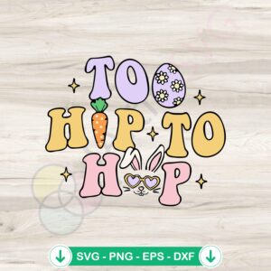 To Hop Easter Bunny Face SVG file for cricut and cutting machine