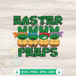 Easter Peeps Teenage Mutant Ninja Turtles svg file, cricut svg cutting file