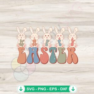 Happy Easter Bunny SVG file for Cricut cutting machine