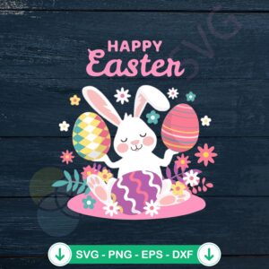 Happy Easter Funny Bunny SVG file for cricut svg cutting
