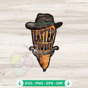 Easter Cowboy Carrot SVG file for cricut, funny cutting file