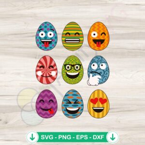 Funny Easter Egg Emoji SVG file - cutting file for Cricut