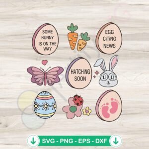 Funny Easter Pregnancy SVG file for cricut, cutting file