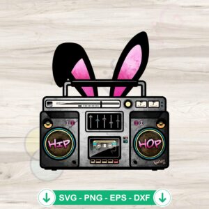 Hip Hop Bunny SVG file for Easter, cricut svg cutting file