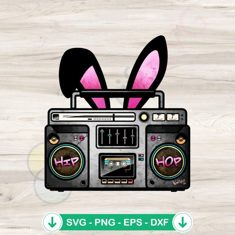 Hip Hop Bunny SVG file for Easter, cricut svg cutting file