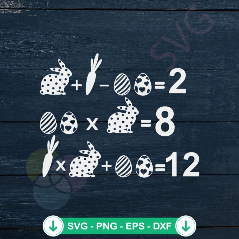Funny Easter Math SVG file for Cricut and cutting machines