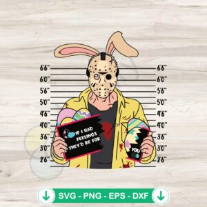 Scary Easter Bunny Ear Horror Movie SVG file for cricut cutting