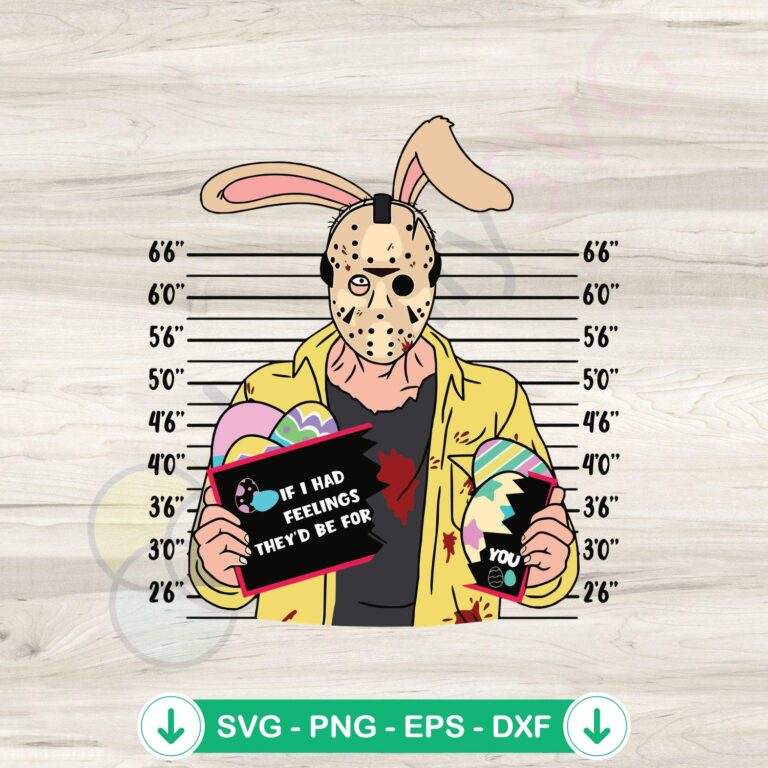 Scary Easter Bunny Ear Horror Movie SVG file for cricut cutting