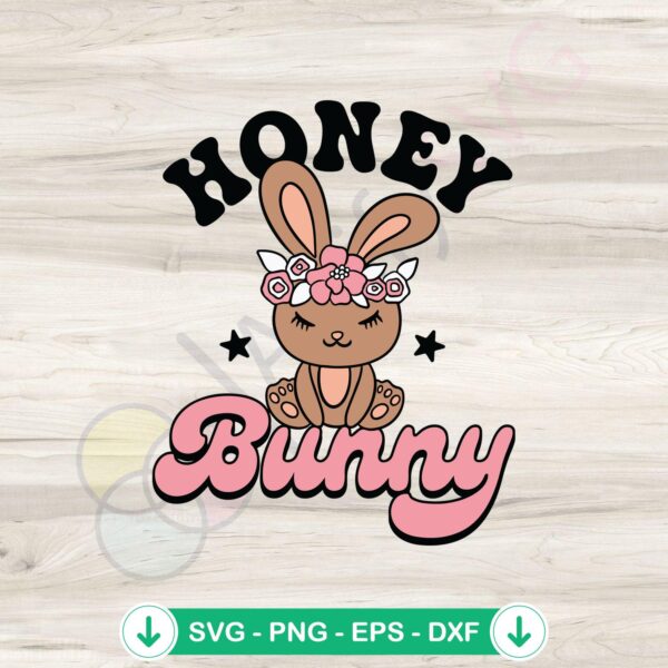 Cute Honey Bunny SVG file for cutting machines, cricut svg