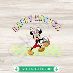 Happy Easter Mickey Egg SVG file for Cricut cutting machine