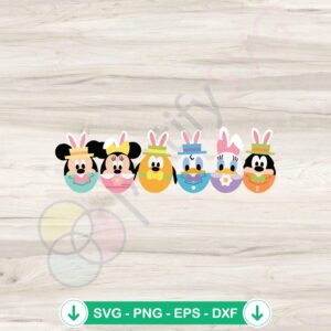 Disney Easter Egg Characters SVG file for cutting machine