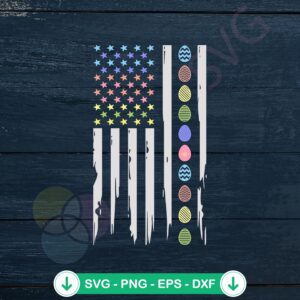 American Easter Egg Flag SVG file for cricut cutting machine