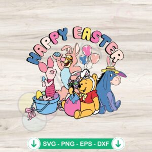 Winnie The Pooh Easter Friend SVG file for cutting machine