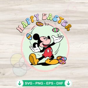 Funny Mickey Easter Egg SVG file for Cricut cutting machine